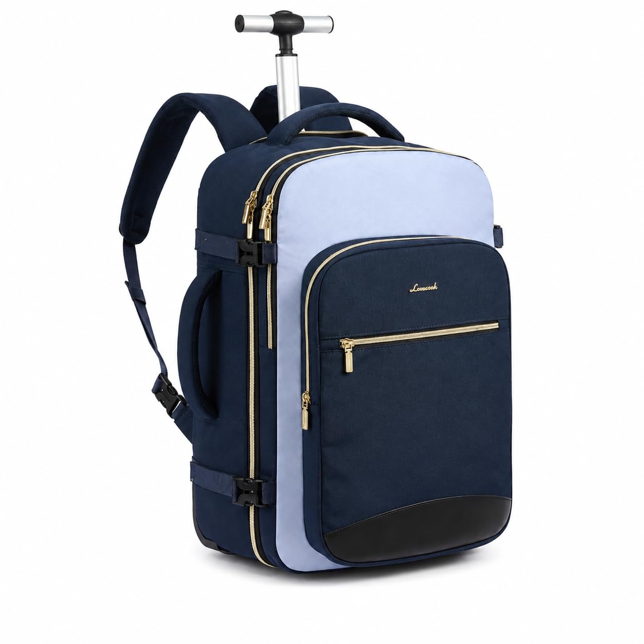 LOVEVOOK Rolling Backpack with Wheels, Carry On Luggage for Women