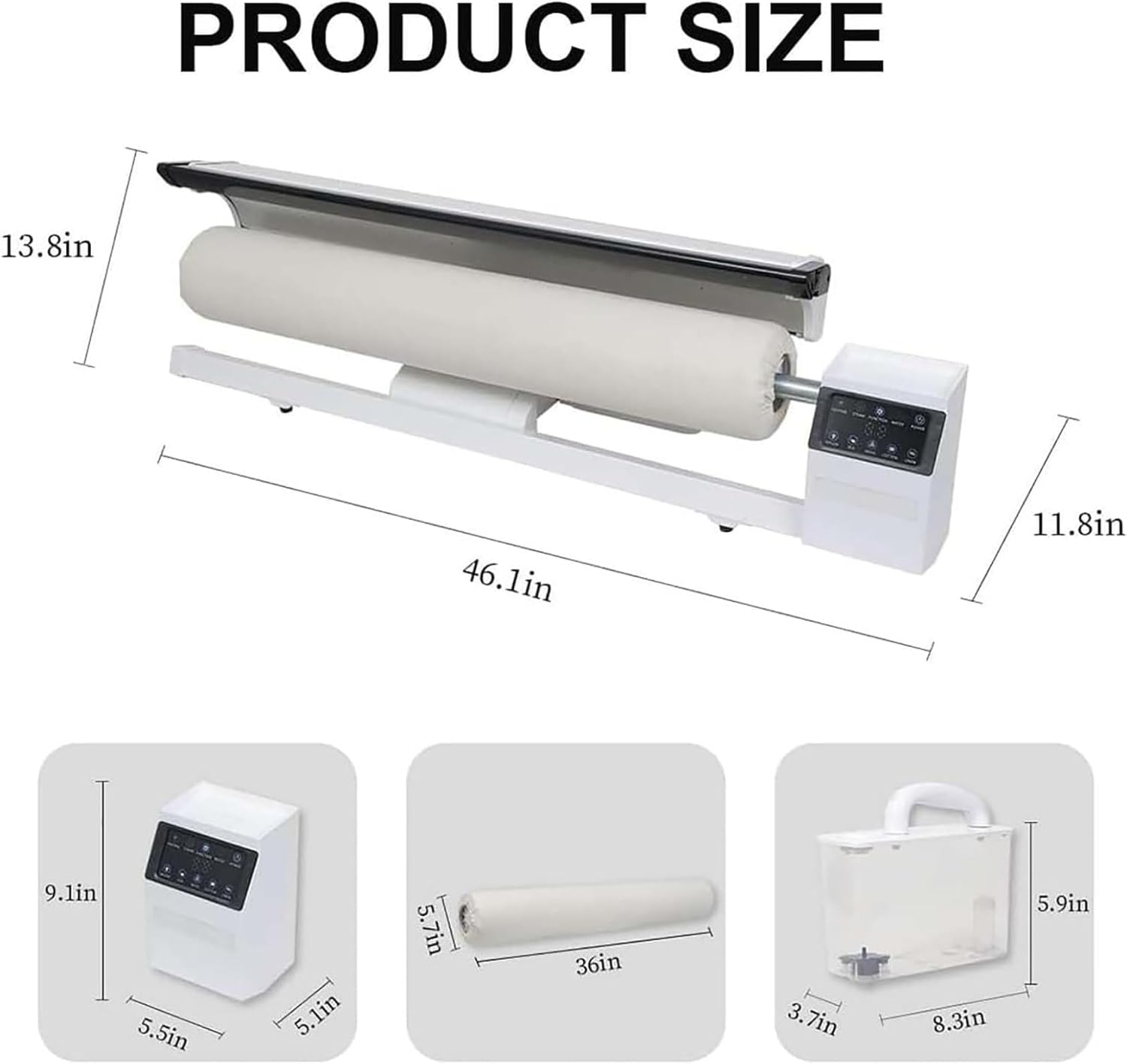 Rotary Steam Press Machine with LED Touch Screen, Heavy Duty Steam Iron Press for Clothes, Continuous Steam Fabric Steamer