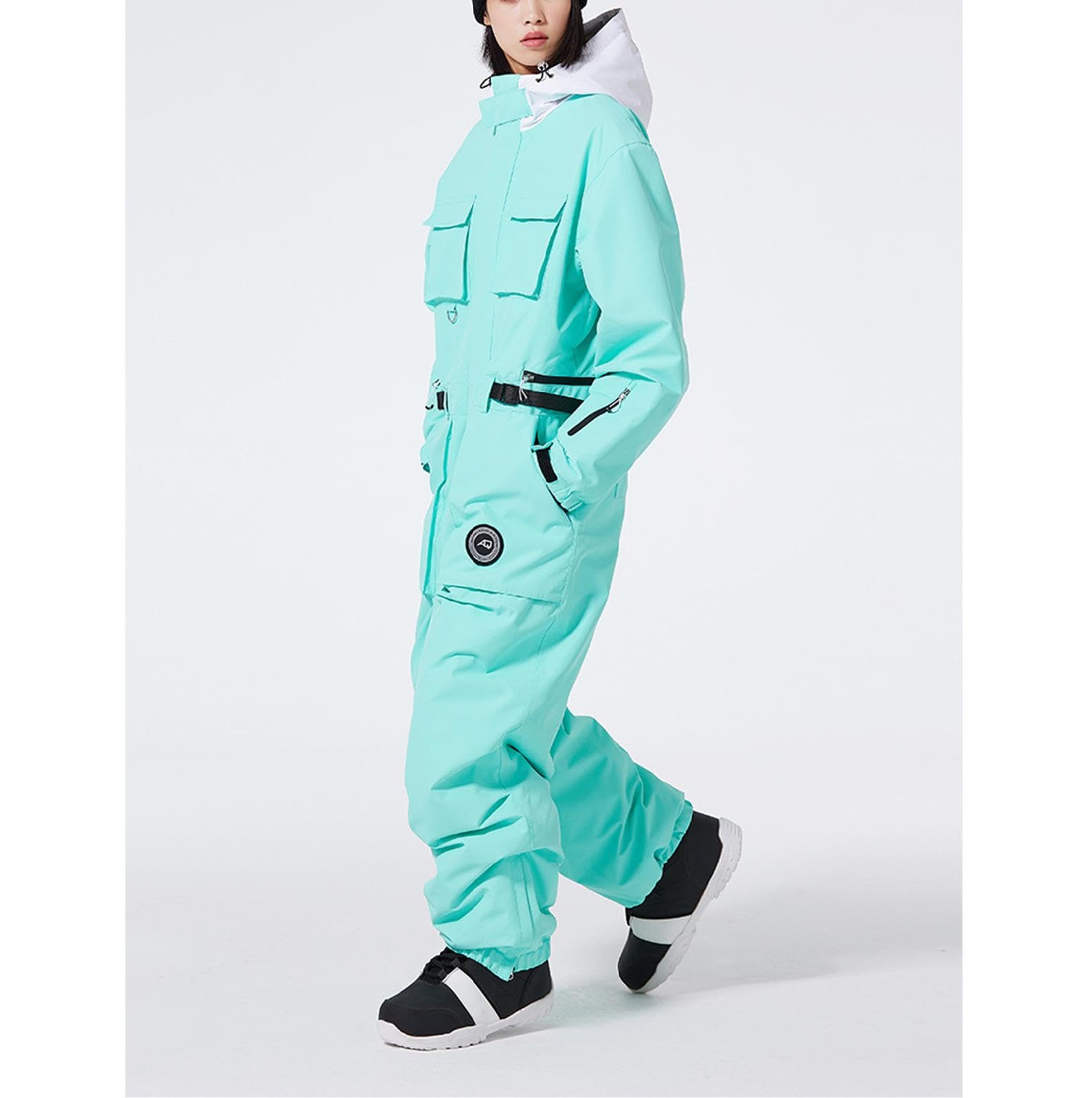 Raylans Womens Mens One Piece Ski Suits Windproof Waterproof Jumpsuit Winter Snowsuits for Outdoor Sports