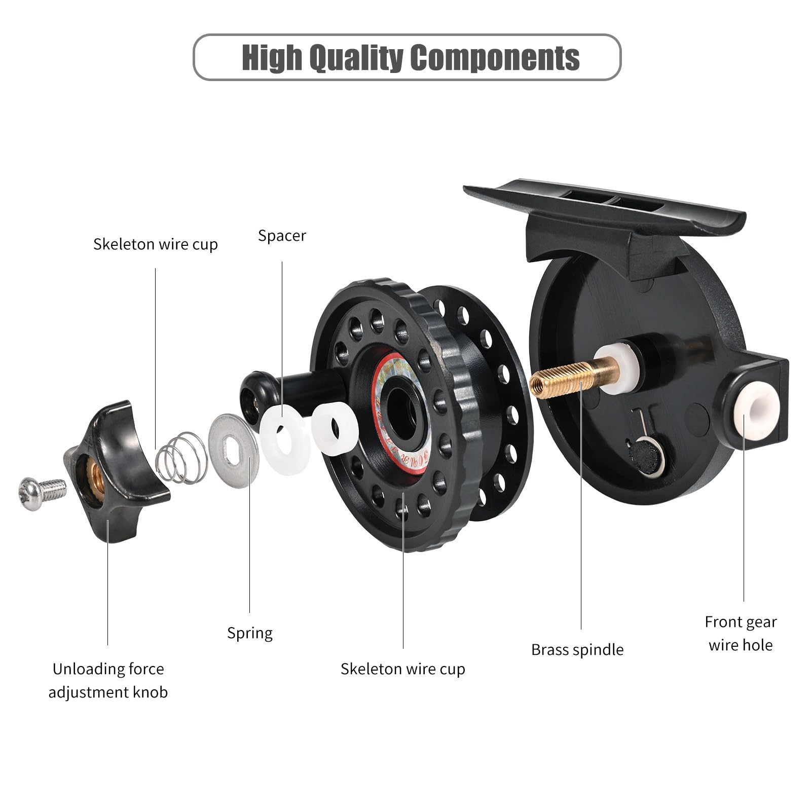 Winter Ice Fishing Rod, Compact Carbon Fiber Winter Fishing Gear, 56cm Ice Fishing Setup With Reel, Line, Hooks, Storage Box, For Winter Fishing Enthusiasts And Outdoor Adventures - View #2