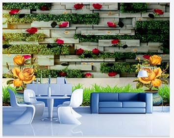 I Style Interiors Self Adhesive Unique Rose Flower 3D Wallpapers for Walls Decoration Room Wallpaper (60x96)