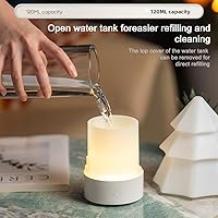 Vista 2 de Christmas Tree Aroma Diffuser 120ml For Aromatherapy And Humidifying With Color Changing Light For Home And Office