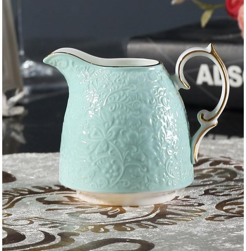 Light Luxury Gold Rimmed Bone China Coffee Cups Saucers Household Afternoon Tea Sets Utensils with Trays