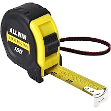 16ft Tape Measure with Fractions, 3/4" Wide Metal Blade, Compact & Easy Read Retractable Measuring Tape for Contractors, Carpenters, DIY - Rubberized Case & Belt Clip