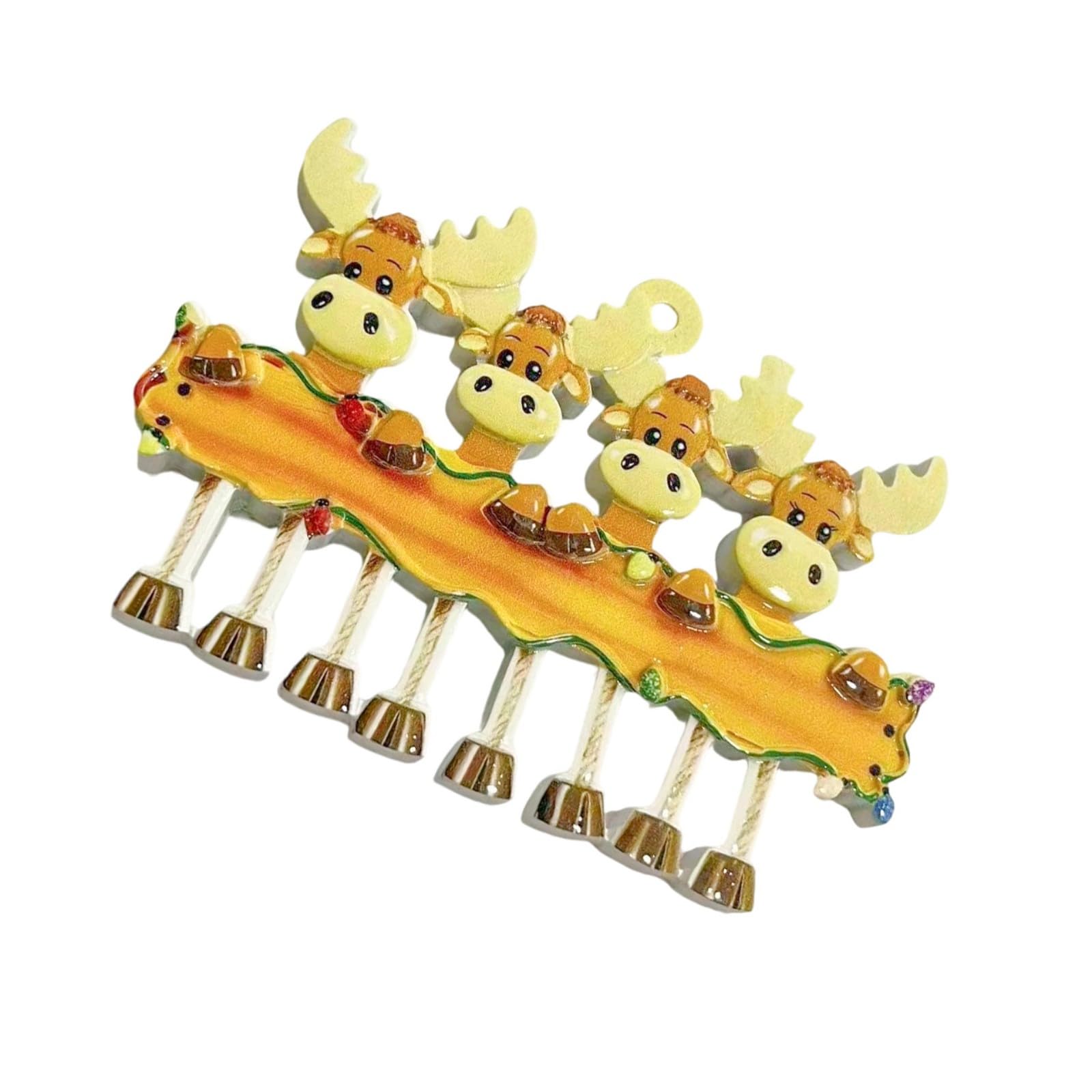Xinsheinelry Artistic Resin Christmas Deer Ornament Unique Handcrafted Holiday Decors Simple Installs for Bedroom Classroom Display Resin Christmas Hanging Decors