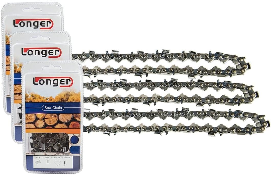 Jeremywell S44 12 Inch Chainsaw Chain Blade 44 Drive Links 3/8 LP Pitch 0.050'' Gauge Fits Husqvarna Echo McCulloch Stihl MS 170 63PM 44 91VXL44CQ H35 (3 PACK)