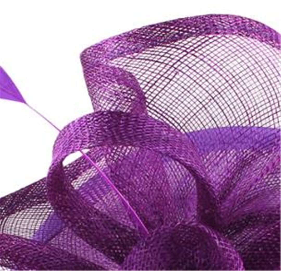 Lmtossey Donne Piume Copricapo Vestito Fascinator Cappello Partito Cappello di cerimonia nuziale Fedorasladies Femele Accessori per capelli
