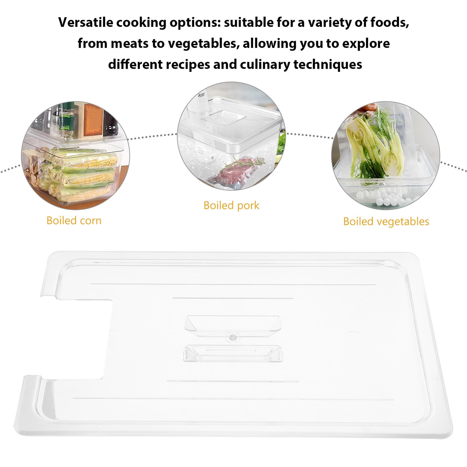 SOIMISS Couvercle de Récipient sous Vide 25,6 L en Matériau Isolant pour Cuisson Basse Température Cuisson sous Vide pour Usage Domestique Accessoire de Mijoteuse