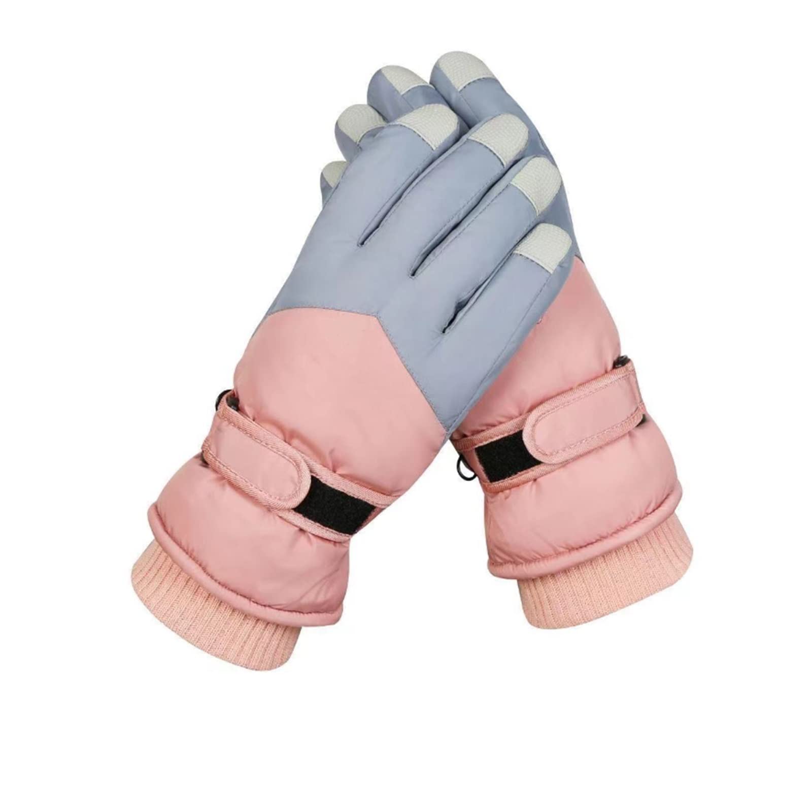 shuaike Winter Ski Gloves Waterfree Thermal Gloves Mountain Skiing Windfree Cold Protection Plush Mitten for Winter Cycling Sports (Color : D)