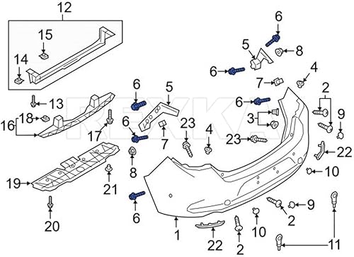 Miniatura 5 de Rexka 10 piezas M5-1.81 x 16 mm Forro de Fender Protector de Salpicaduras Tapa del Parachoques Tornillo de Cabeza Phillips Hexagonal Sems para Mazda