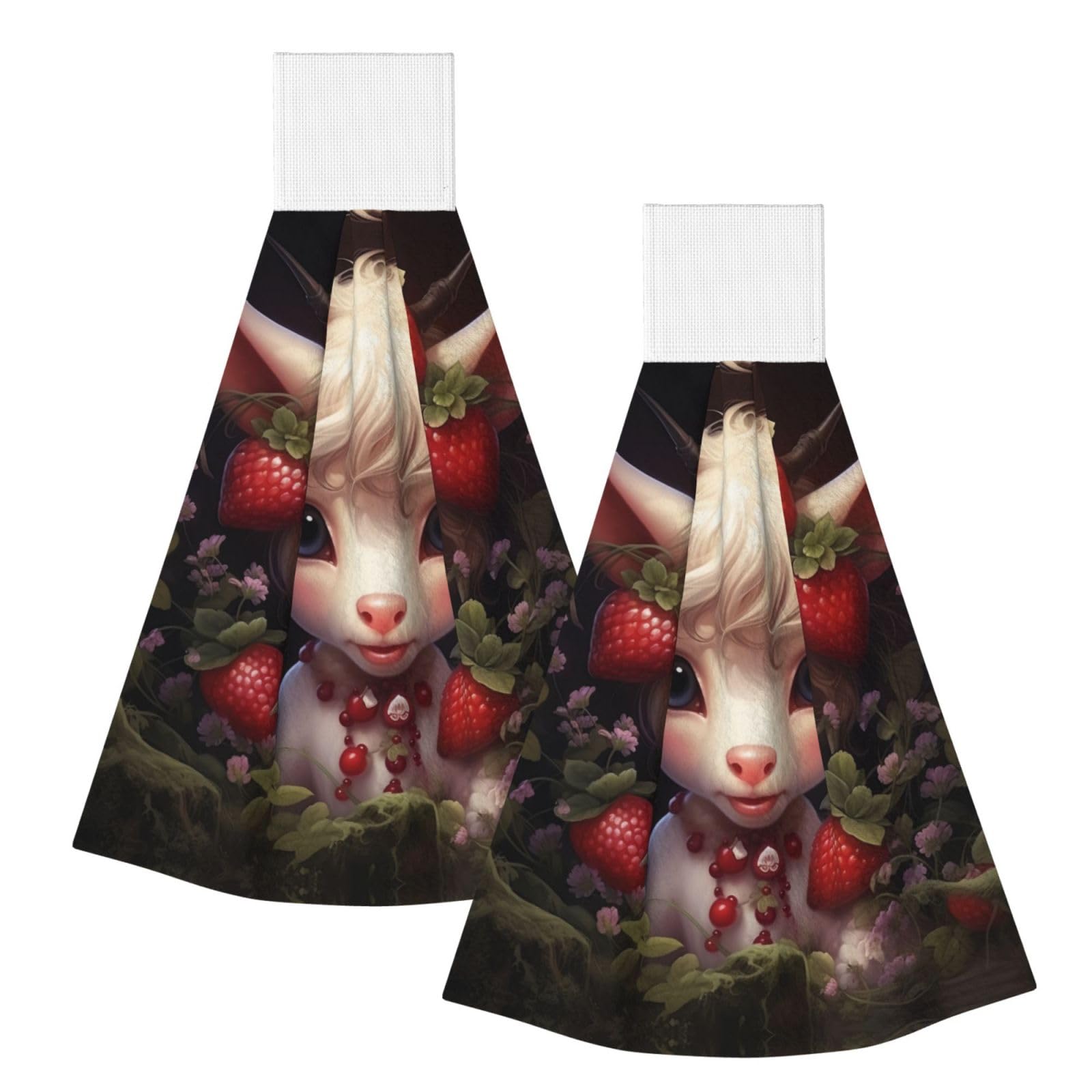 Baby Cow Strawberry Highly Absorbent Dish Towels Soft Coral Fleece Wipe