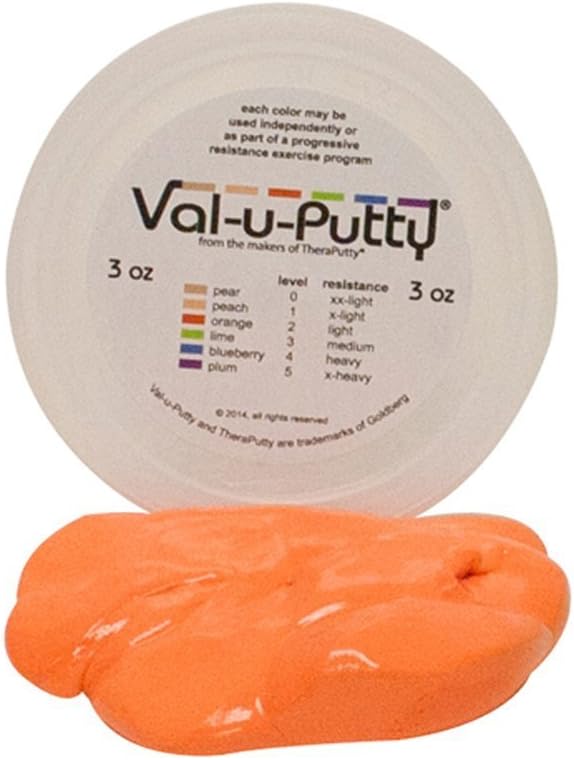 10-3912 Exercise Putty, 3 oz. Capacity, Light, Orange