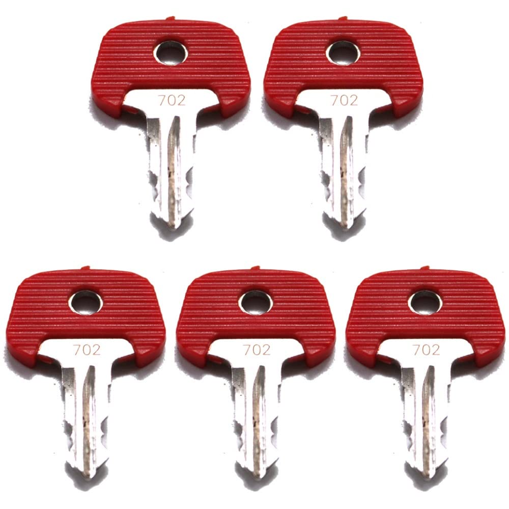 BAAQII 5 Pcs Replacement 702 Ignition Keys Plant Key Start Key for JUNGHEINRICH 702 Stapler KOMATSU Forklift Truck Pallet Spare Key