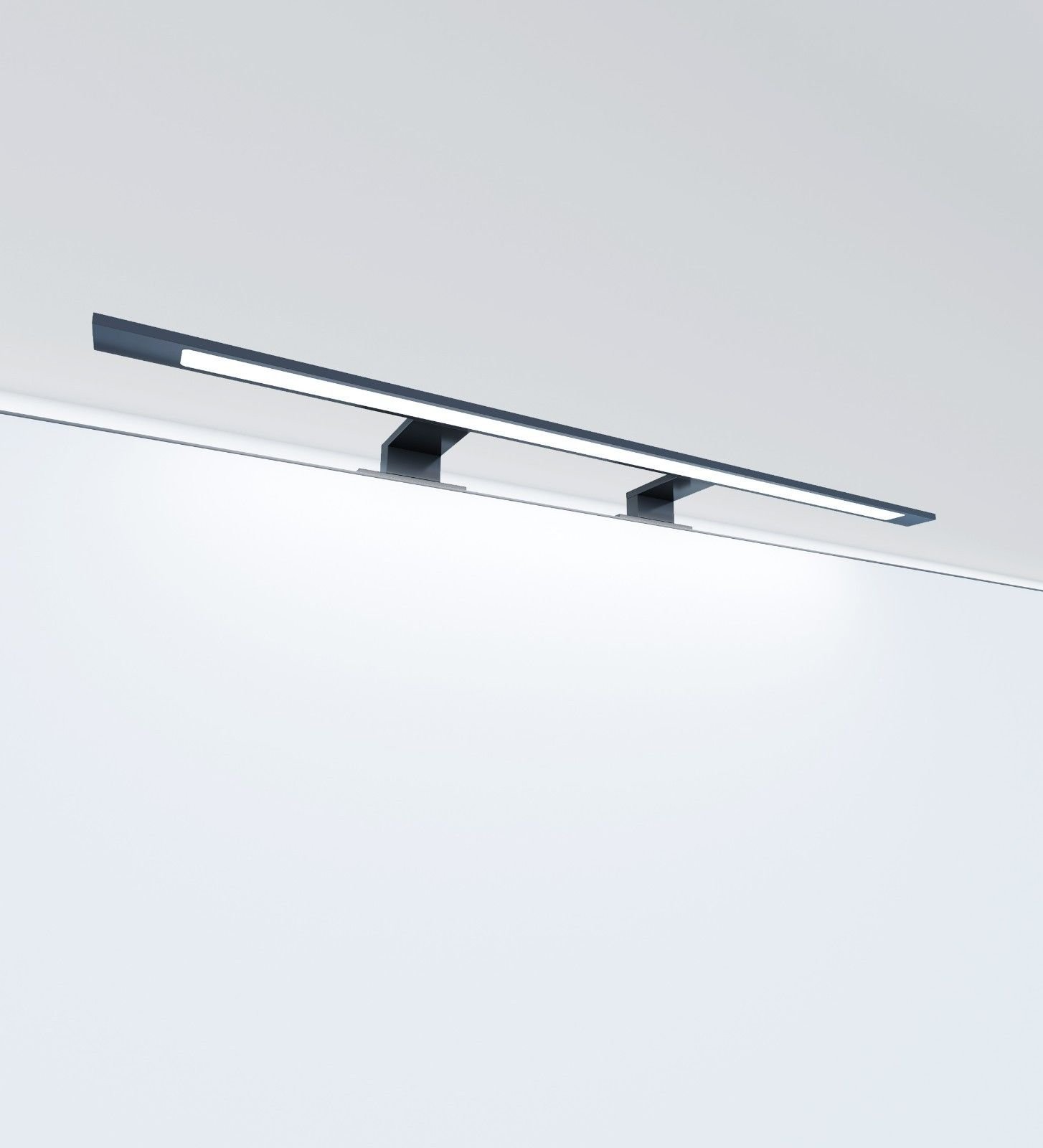 kalb Material für Möbel LED Badleuchte schwarz 740mm Spiegellampe Spiegelleuchte Aufbauleuchte, Lichtfarbe:neutralweiß
