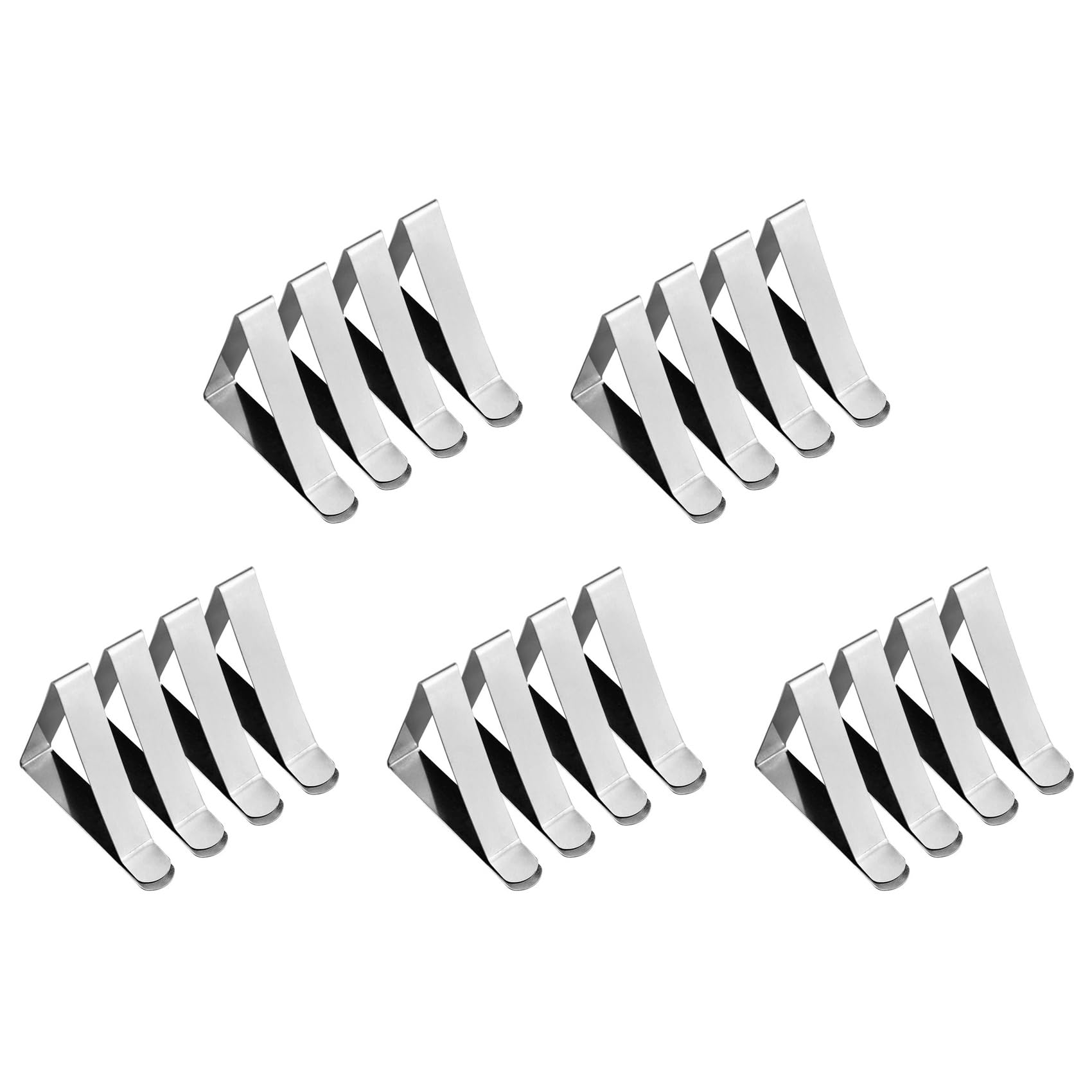 Vjsujehgy 20 Pcs Stainless Steel Tablecloth Clip,Non-Slip Adjustable Table Cover Clamps Clip Table Cloth Holders for Party Picnic