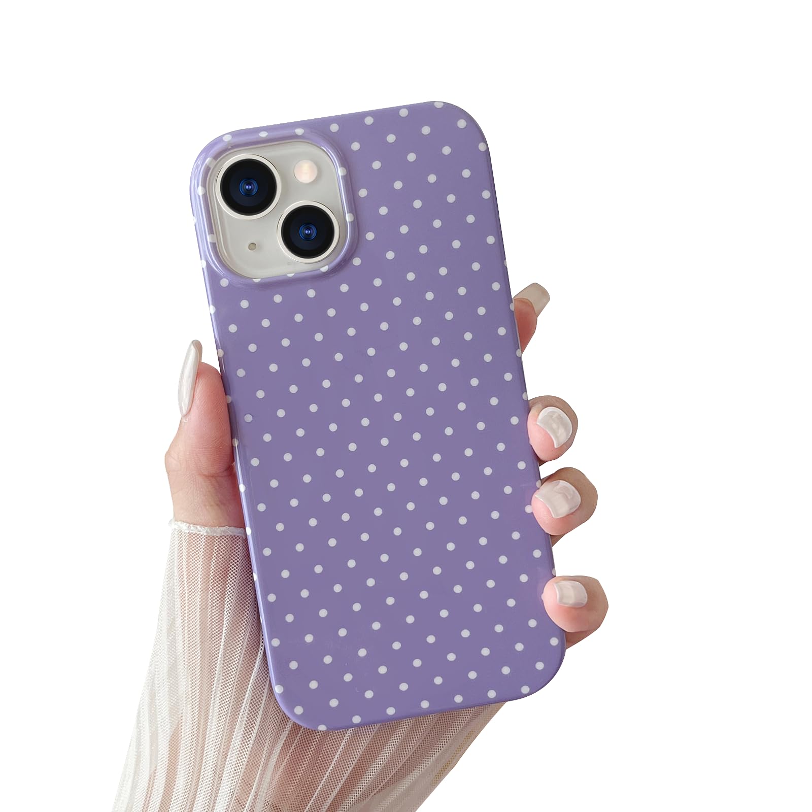 urban Polka Dots スマホケース iPhone13 the-puffer-case-inverse-polka-