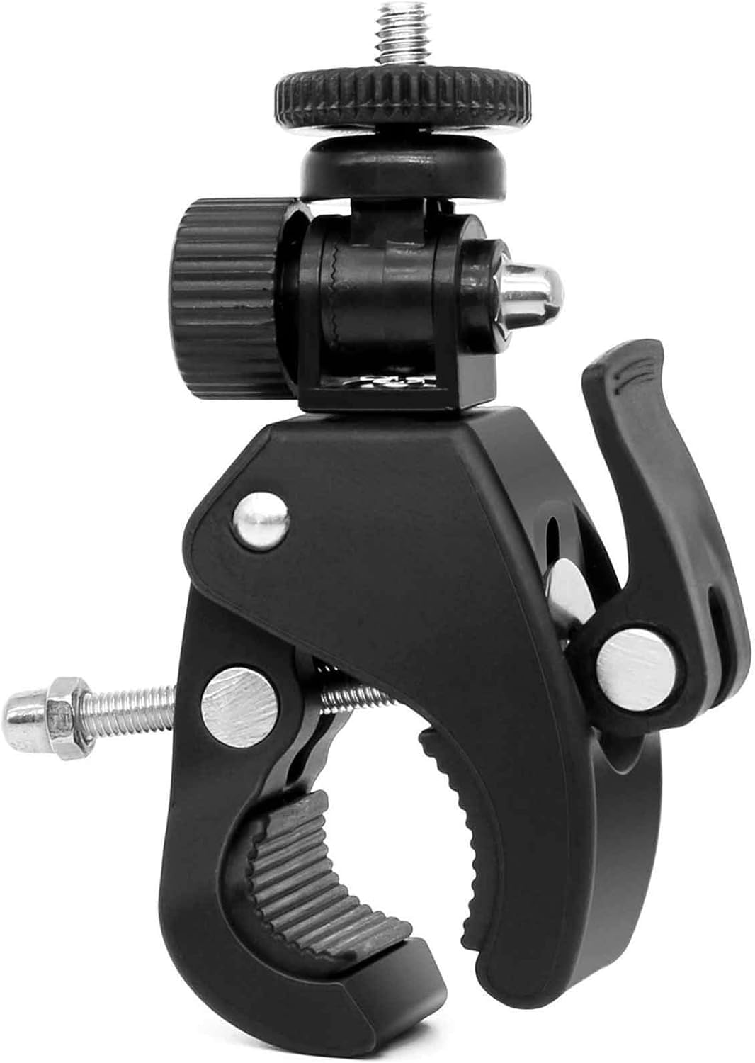 SHOPEE Bike Cell Phone Holder, Handlebar Action Camera Mount, Durable Lightweight Adjustable Handlebar Camera Holder, Black for Action Cameras, Smartphones