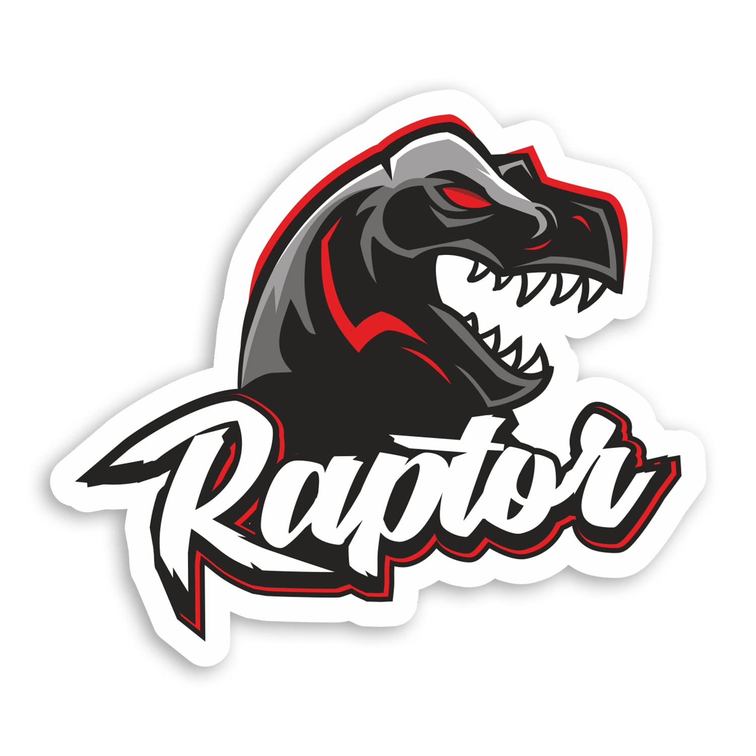 Dv Design Multi 2 X 10Cm Velociraptor Raptor Dinosaur Vinyl Stickers - Dino Decal Sticker #70607
