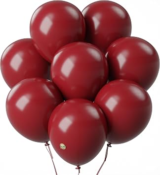 AFTERLOON  Biodegradable Balloons 24 pcs Brick Red 12 Inch, Matte Color Thickened Extra Strong Latex Helium Float, Multicolor Colorful Bulk Color Ballon Baloon Globos Para Decoration De Fiestas Kids