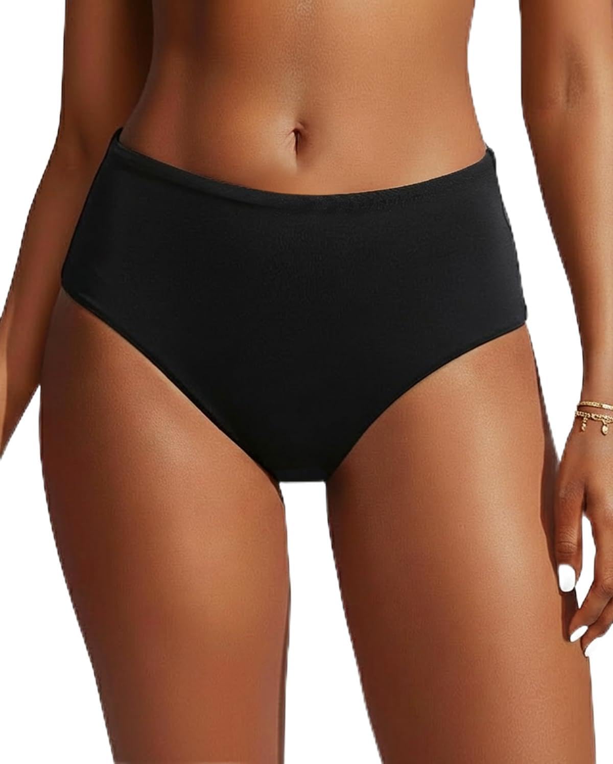 Tempt Me Women Mid Rise Bikini Bottoms - Full Coverage Bathing Suit Bottoms Mid Waist Swim Bottoms 2025