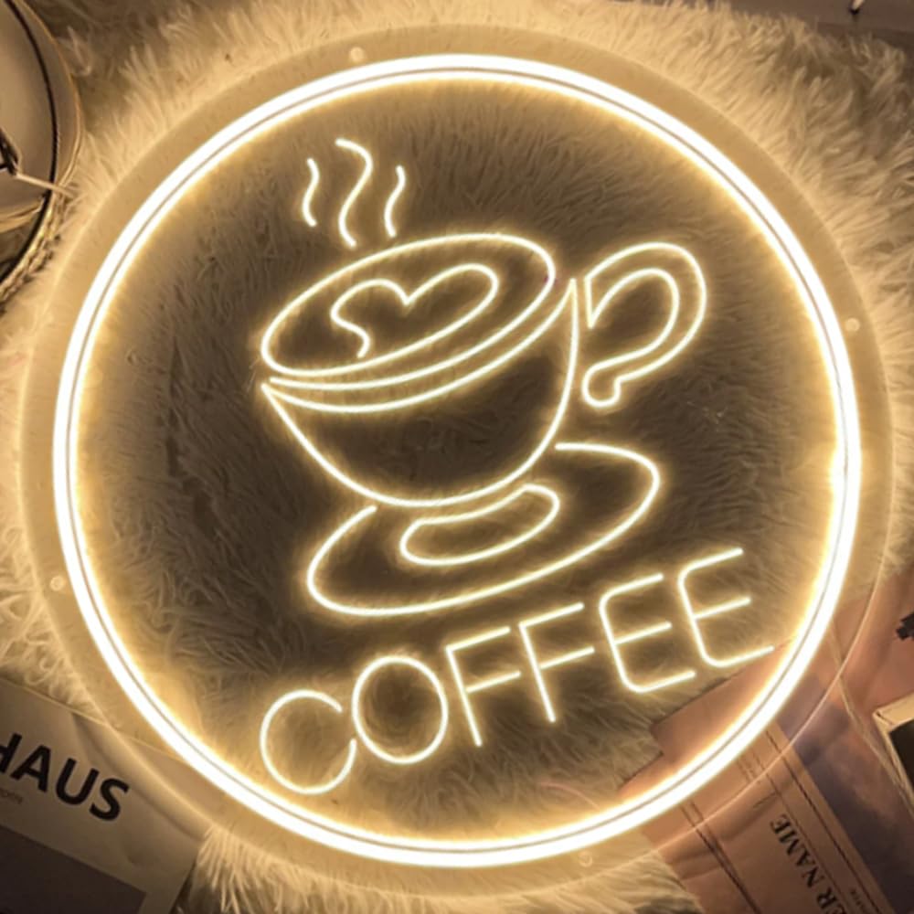 LED Sign Coffee Bar Neon Signs Café Led Lights Wine Wall Decorative Night Lamps Party Decoration Light USB Brightness Adjustable