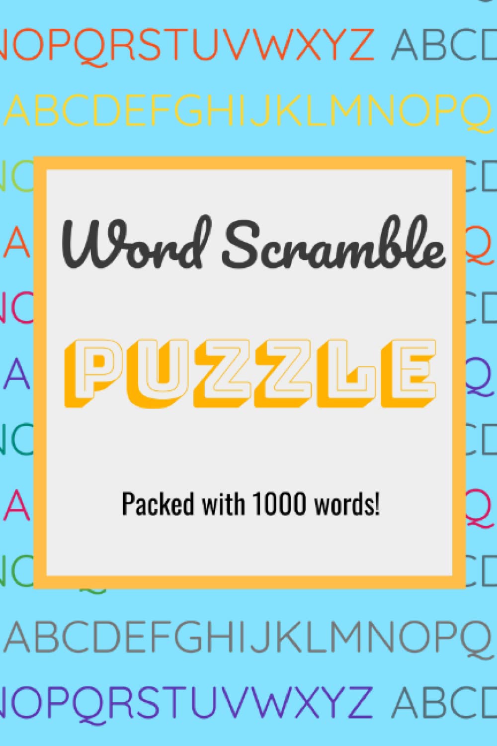 Word Scramble Puzzle For Adults