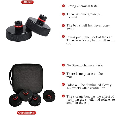 Miniatura 8 de Paquete de 4 almohadillas de elevación compatibles con accesorios Tesla Model 3SXY, adaptador de almohadilla de goma sin olor