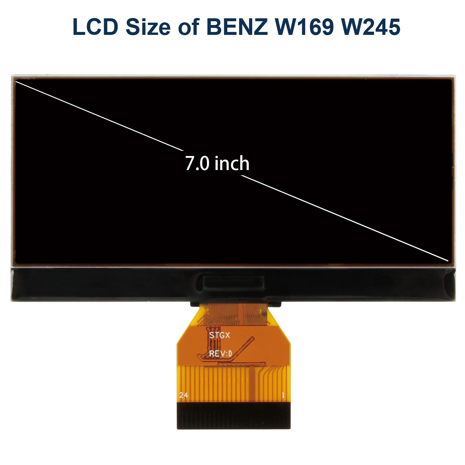 LCD Display per Mercedes Classe A B LCD Schermo per Mercedes Classe A W169 / B W245 Sostituzione dello Schermo, Numero OEM A1695400448, 0263643242 (Nero)