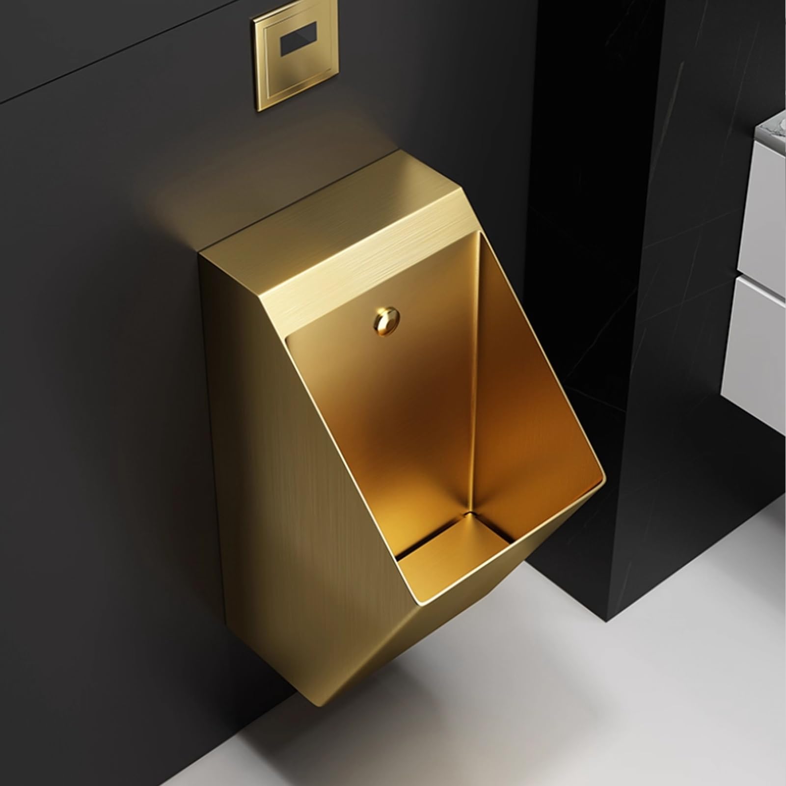 Orinal de pared para hombres adultos, a prueba de derrames, para baños públicos, comerciales y domésticos, duradero y fácil de limpiar