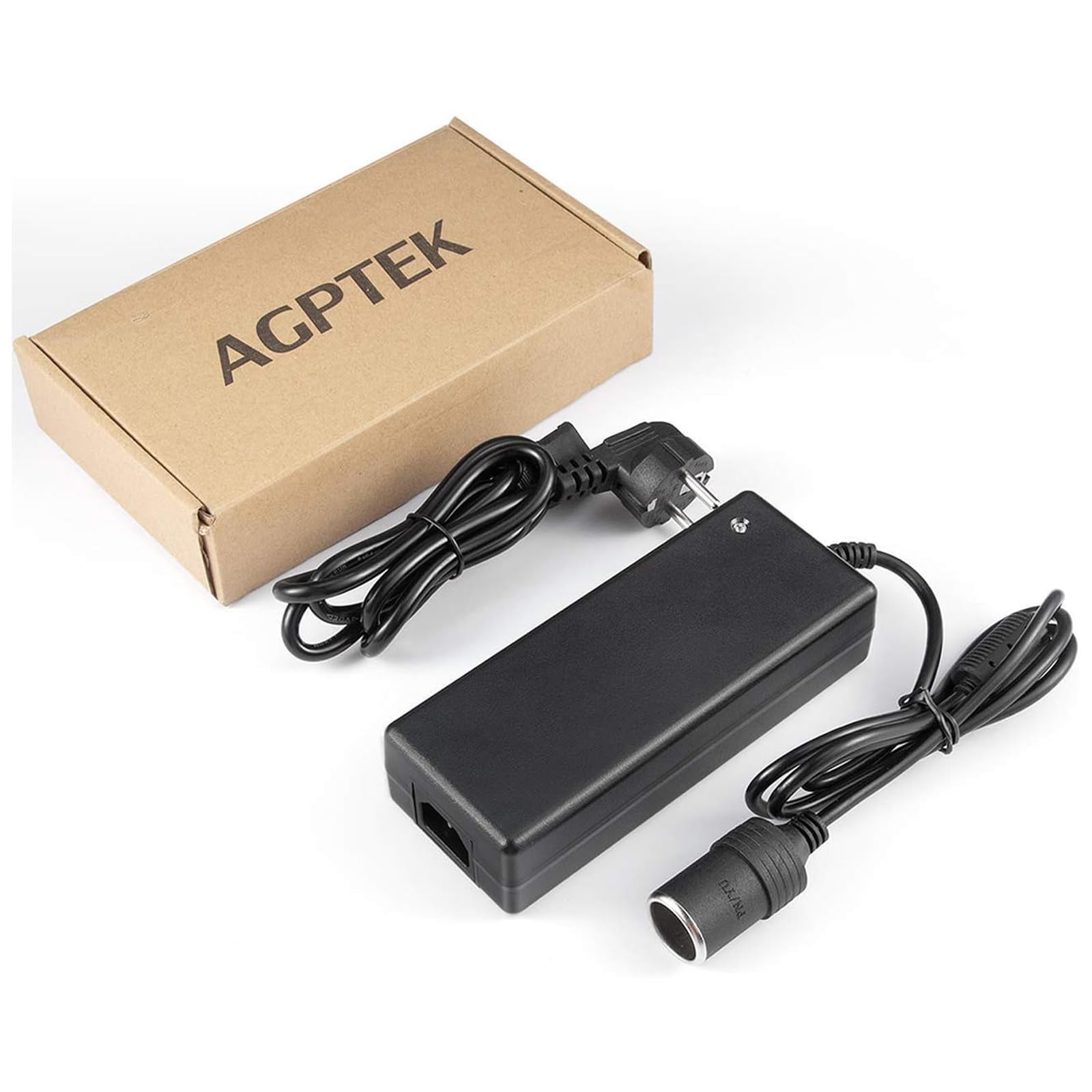 AGPTEK Chargeur Secteur 15A 180W AC à DC Adaptateur, 220V 12V Convertisseur Électronique Prise d'Allume Cigare de Voiture 100-240V, Secteur Transformateur Convertisseur pour Gonfleur Pneu/Aspirateur