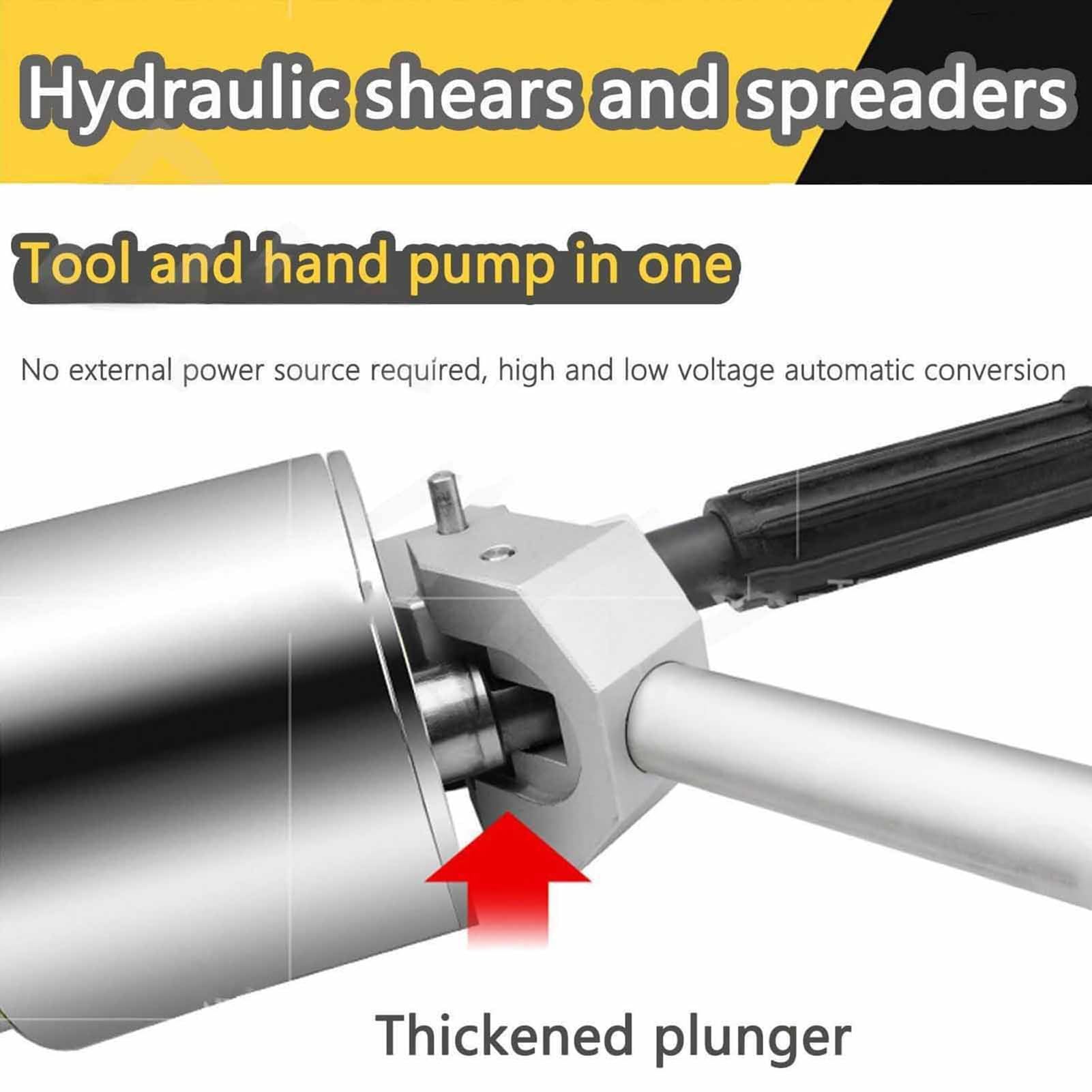 Zintegrowany hydrauliczny szczypce przedłużające, hydrauliczne szczypce ratownicze, hydrauliczne rozsiewacze i szczypce do cięcia, siła cięcia 18T do ciężkich zastosowań Obrotowy 360°