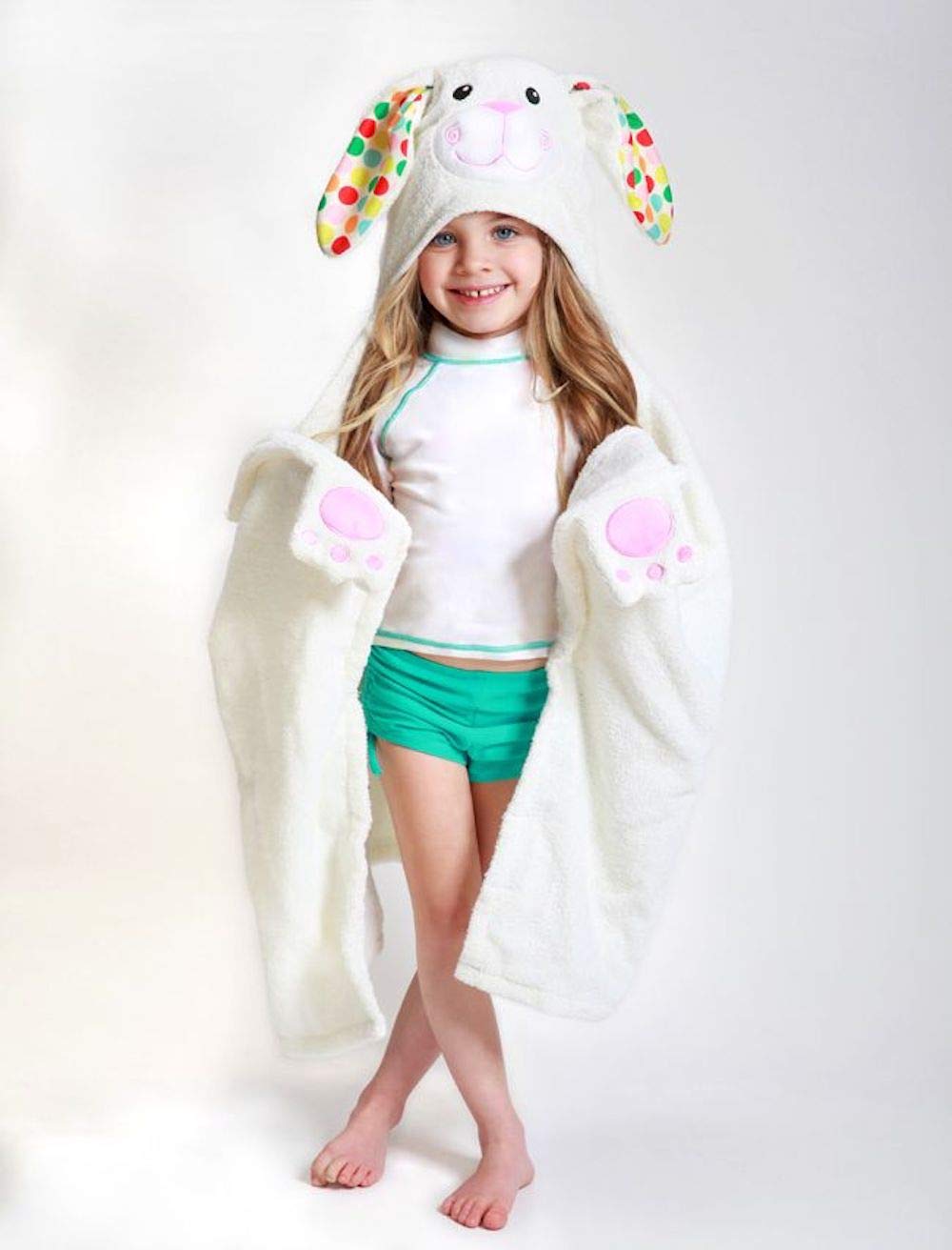 Zoocchini, coniglietto di asciugamani per bambini con cappuccio in cotone 100%