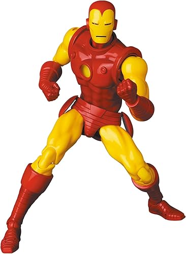 MEDICOM TOY Iron Man Comic Version, MAFEX No 165 Action Figure, 6.3 inches