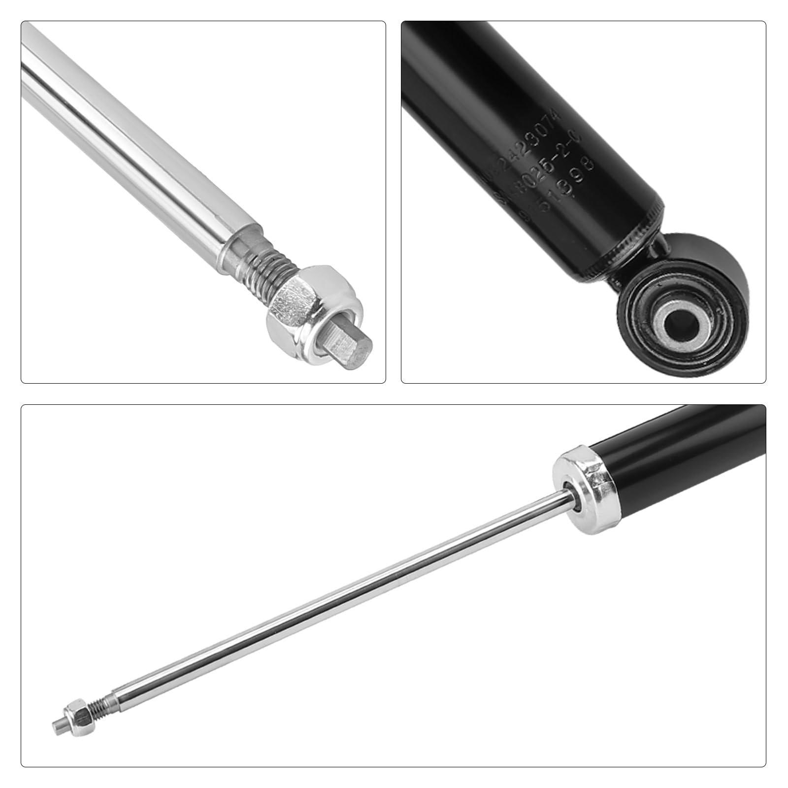 Frankberg 2 amortiguadores traseros 650 mm presión de gas 3448025 | Compatible con: Leon Kasten/Hatchback 5F1, Limusina A3 8VM 8VS, A3 8V1 8VK, O.c.t.a.v.i.a III 5E3 NL3 NR3