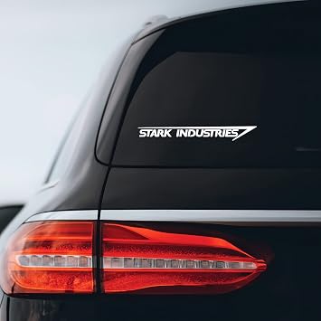 Stark Industries Sticker Decal Notebook Car Laptop 8" x 1" White