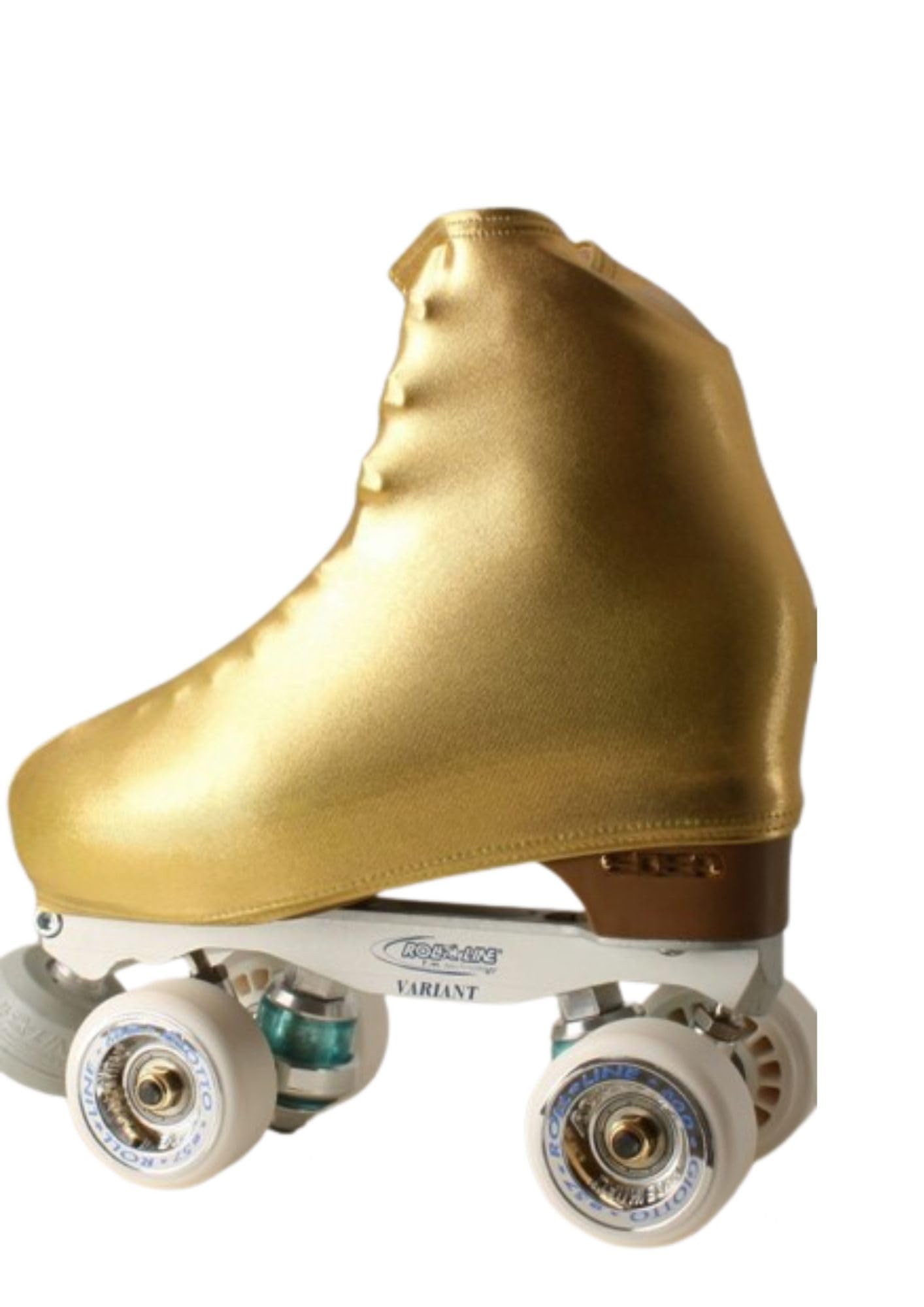 Genérico Cubrepatines de Patines en Línea y Hielo, Funda Opaca, Resistente y Elástica, Dorado, Talla 25-37, Mujer Adulta Unisex