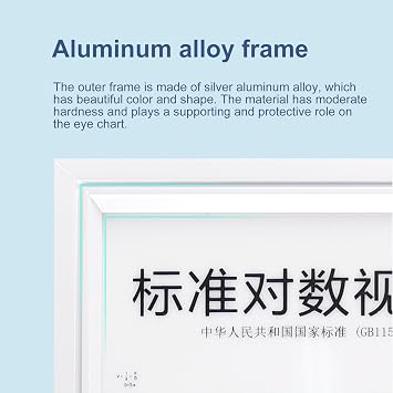 E Eye Chart, 2.5m/5m Visual Inspection Light Box, LED Eye Chart Light Box, Constant Light Source, Uniform Brightness, 3 Kinds of Detection Visual Standards, Hanging Installation(90x28x5.5cm/35.5x11x2i