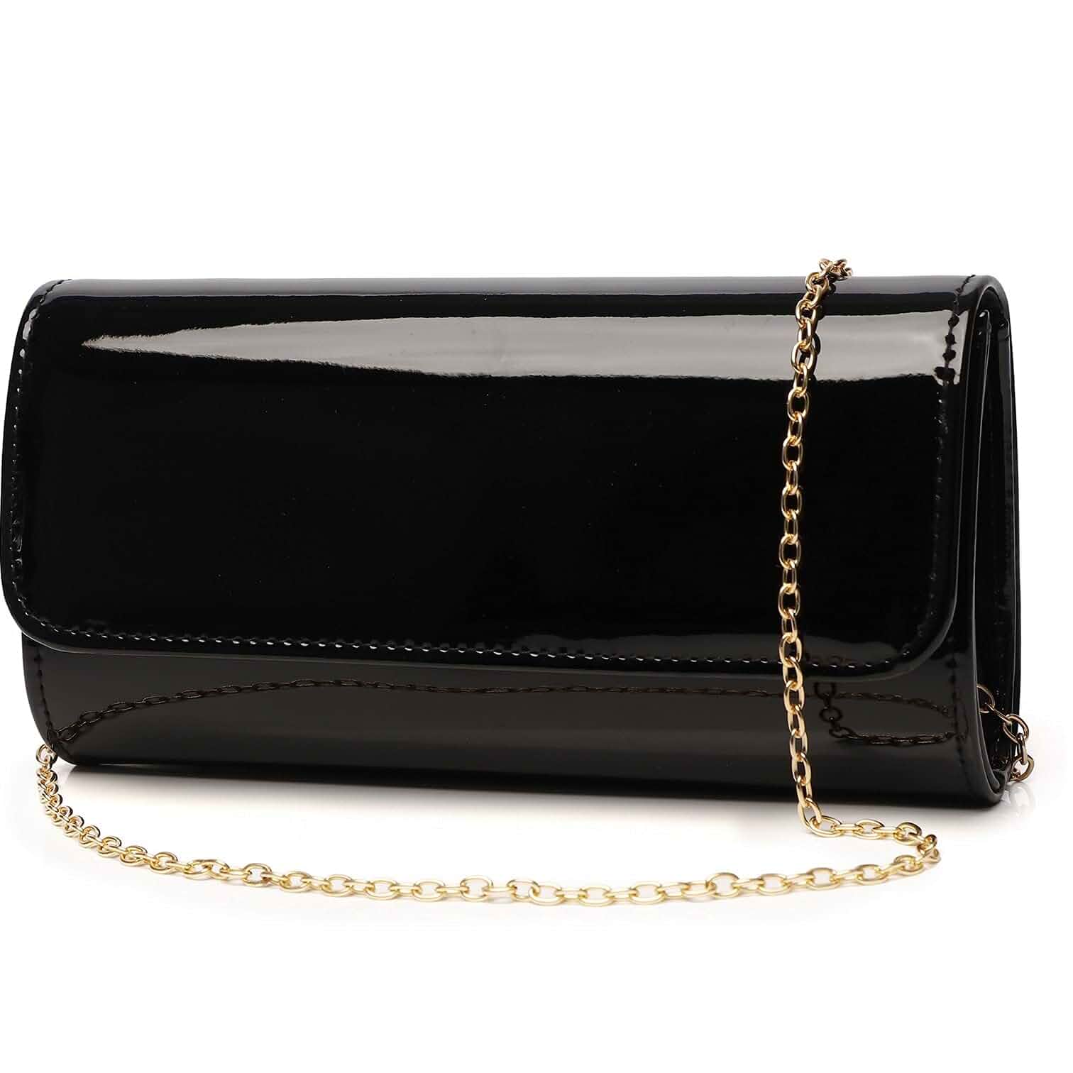 Patent Leather Envelope Clutch Womens Evening Handbag Stylish Shoulder Bag Purse for Christmas Wedding Party Prom