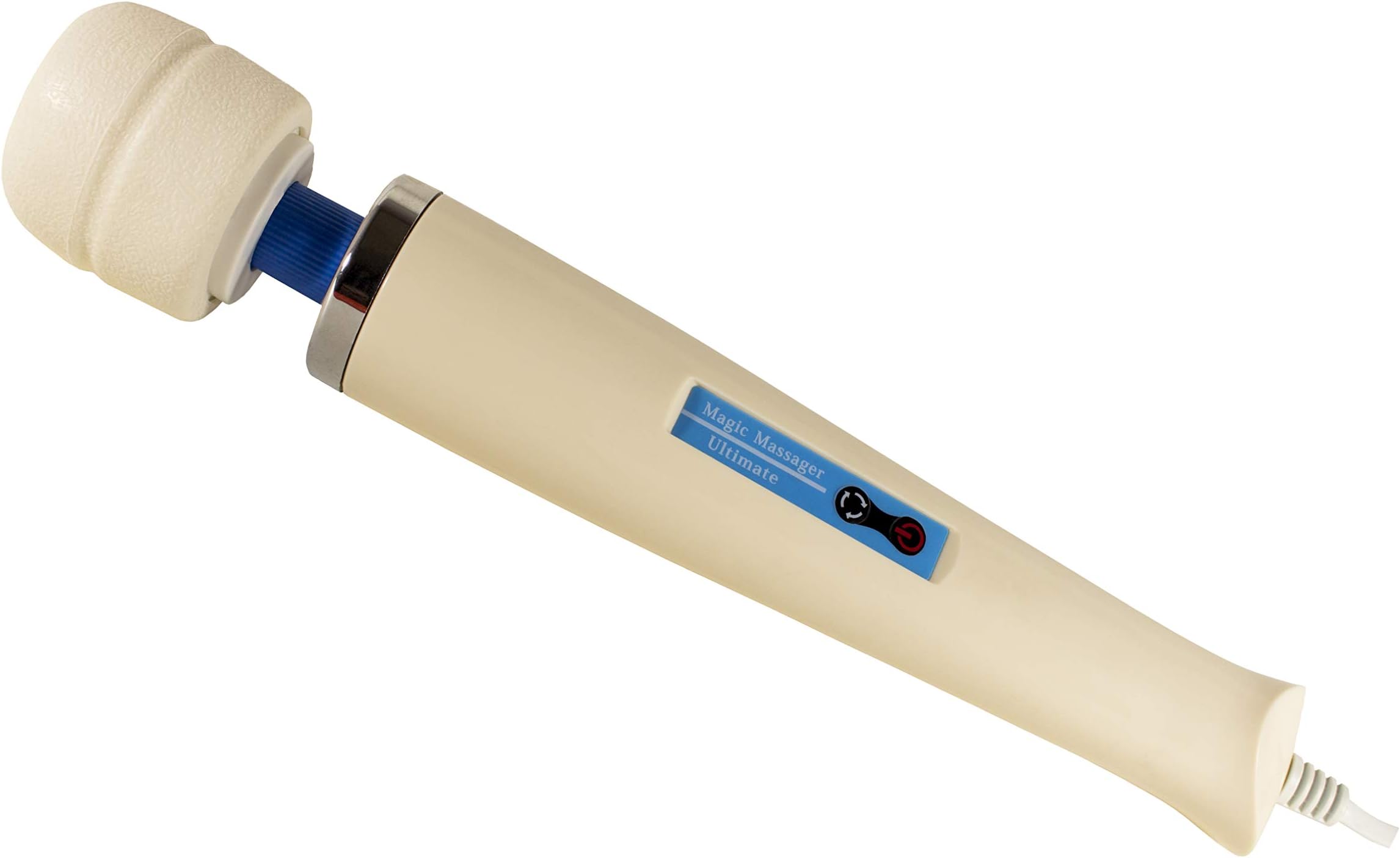 Personal Electric Corded 30 Speed Hand Held Massager Full Body Deep Tissue Vibrator For Women - White