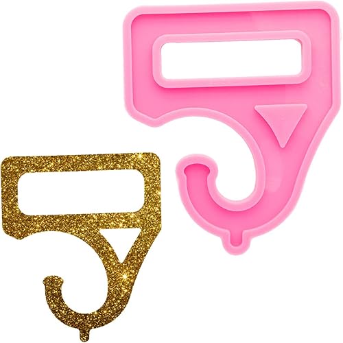 Molde de gancho de mano súper brillante, ganchos de suspensión de bricolaje, moldes de silicona moldes de resina epoxi, moldes de silicona para