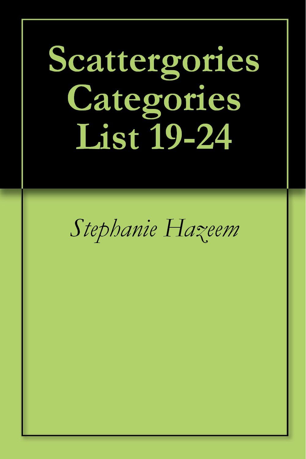 Scattergories Categories List 19-24