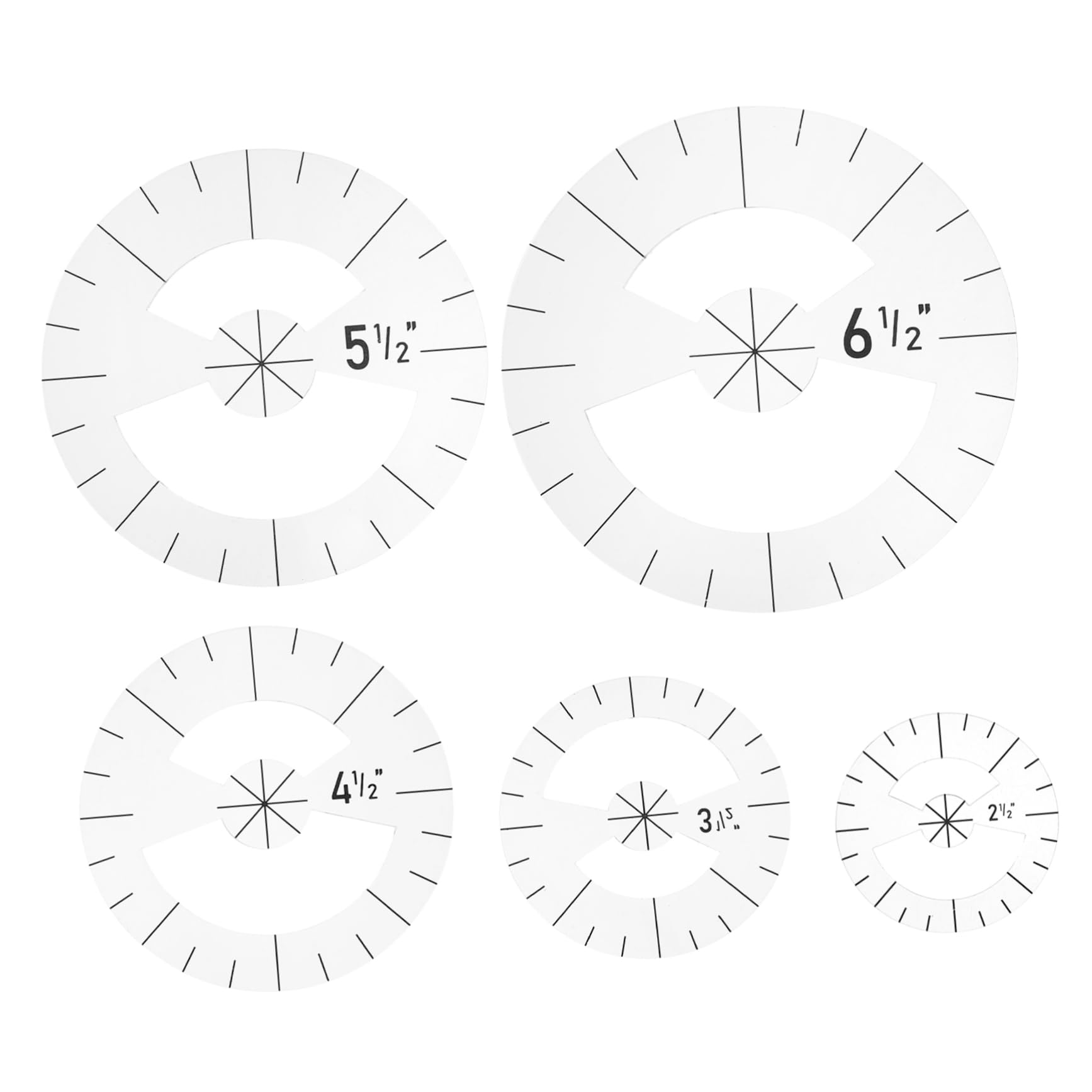 HOMSFOU 3 Set Modello Di Righello Per Patchwork Righelli Per Quilting Righello Per Patchwork Fai Da Te Righelli Per Il Taglio Di Vestiti Modello Per Quilting Per 5 pezzi*3