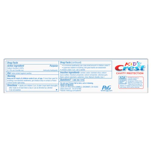 Crest Kid's Cavity Protection Toothpaste, Sparkle Fun, 2.2 oz - image 7