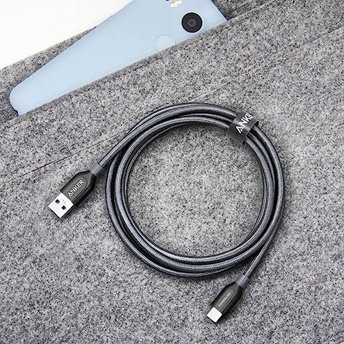 Anker PowerLine+ Cable USB-C a USB 3.0 (1,8 m), alta durabilidad, para dispositivos USB tipo C, incluidos Galaxy S8, S8 +, MacBook, conmutador Nintendo, Sony XZ, LG V20 G5 G6, HTC 10, Xiaomi 5 y más