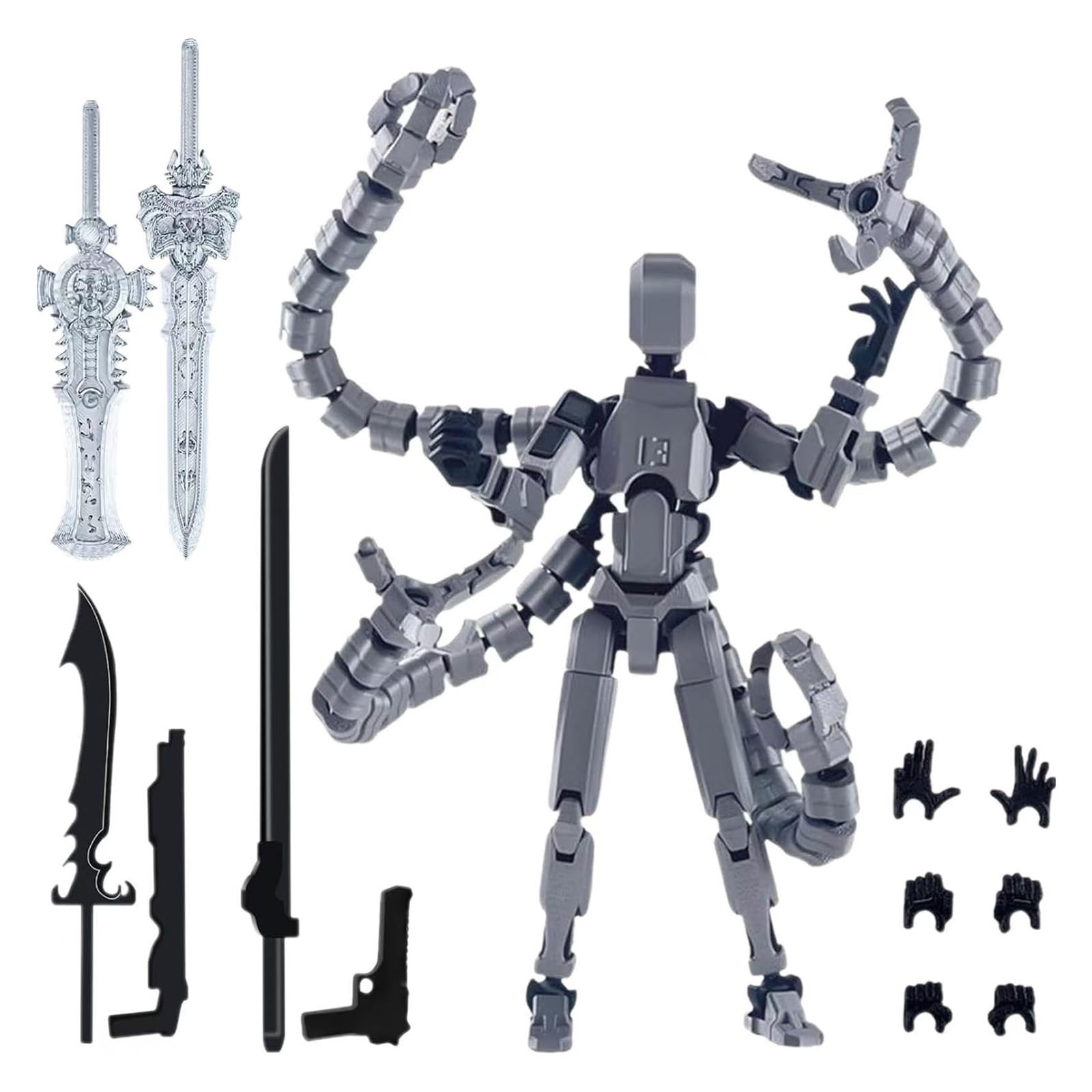 3D Printed T13 Fully Assembled Multi-Joint Articulated Action Figure