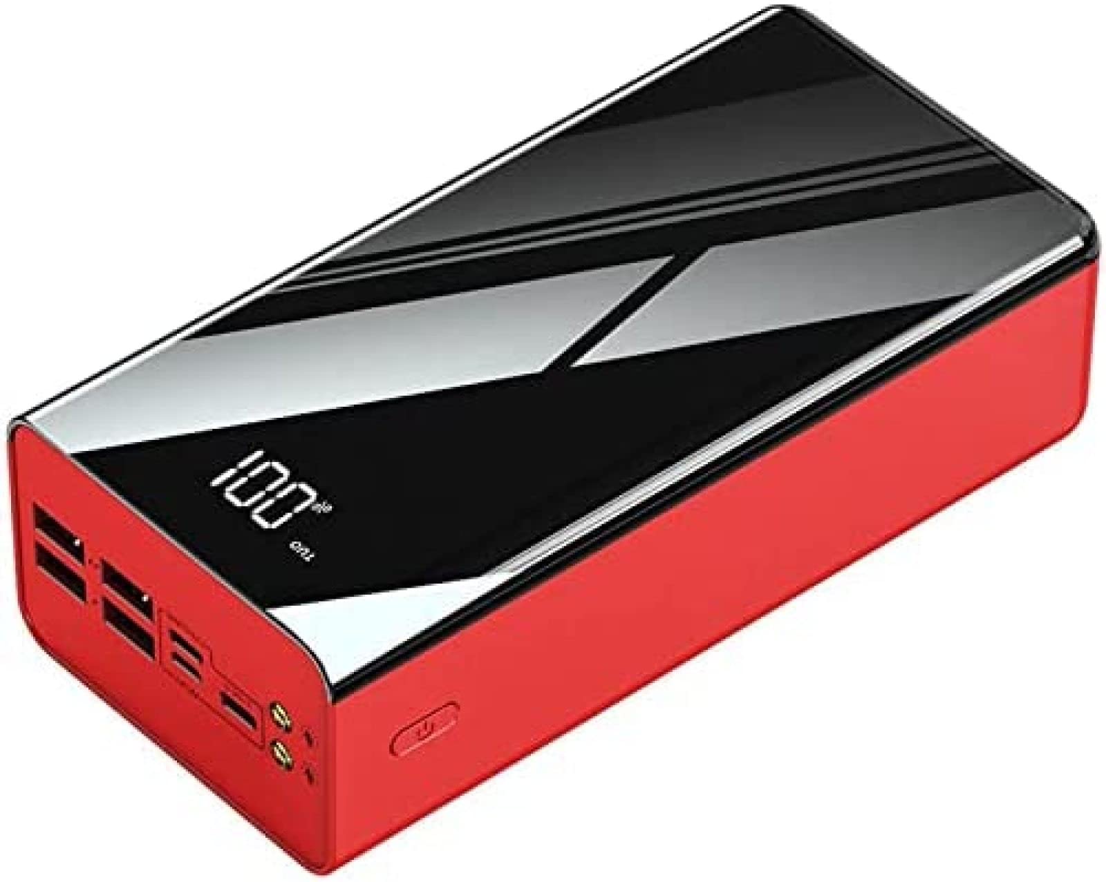 Przenośna ładowarka Power Bank 80000 Mah, przenośna ładowarka do telefonu z akumulatorem z cyfrowym wyświetlaczem LCD, 3 wejścia i 4 wyjścia USB z 2 zewnętrznymi akumulatorami latarki