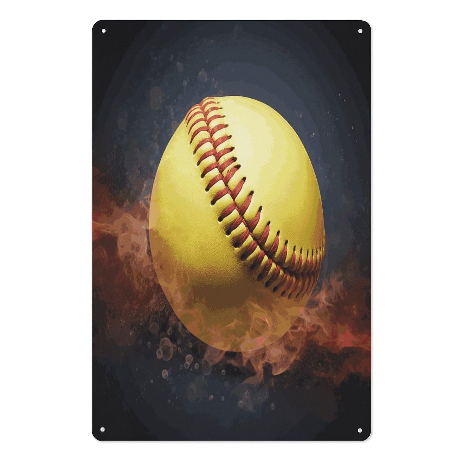 Adfgyerh Style Softball Tin Sign Hanging Art Prints,Wall Decor For Gifting And Party Decoration 7.9X11.8 Inch,Wall Art For Home Garden Greenhouse Living Room Bedroom Yard