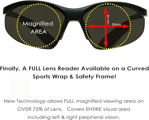 Miniatura 9 de proSPORT Gafas de seguridad para lector de lentes completas, transparentes o ahumadas, curva envolvente, no bifocales