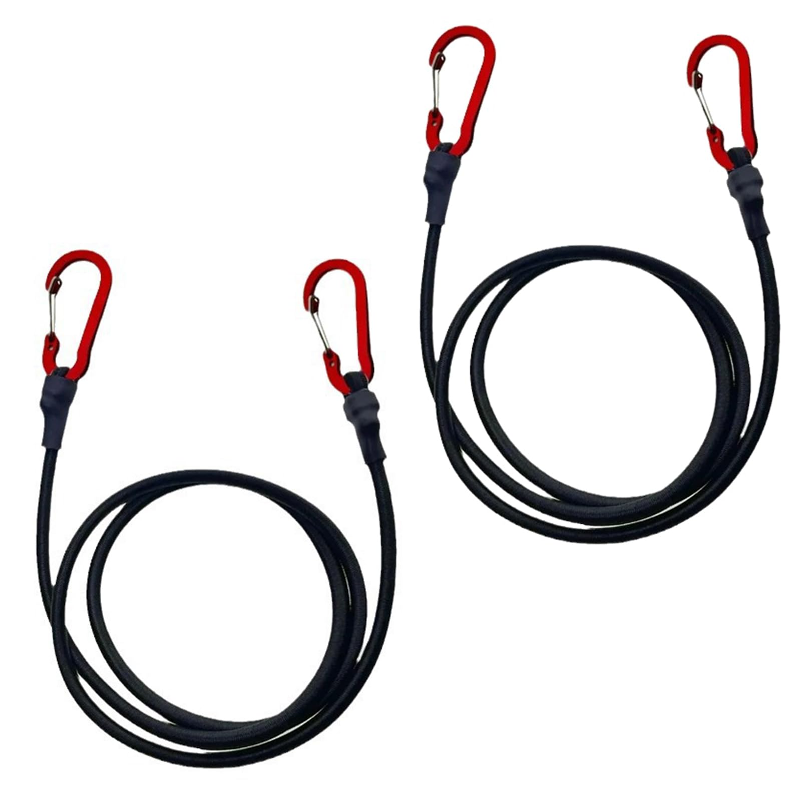 Bungee Cord with Carabiner Hook, 60cm / 90cm / 120cm Luggage Strap Elastic Tie Strap String Tension Rope Expander with Hook Bungee Cord with Carabiner