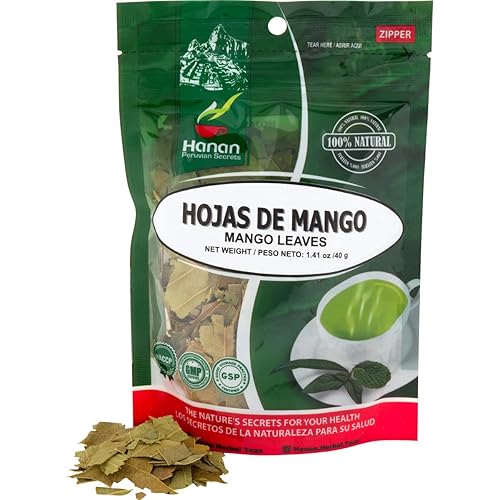 Hanan Hojas de mango hojas de mango 14 oz 40 g planta peruana seca hierba de hoja suelta para té de hierbas naturales secado de Perú en sangre